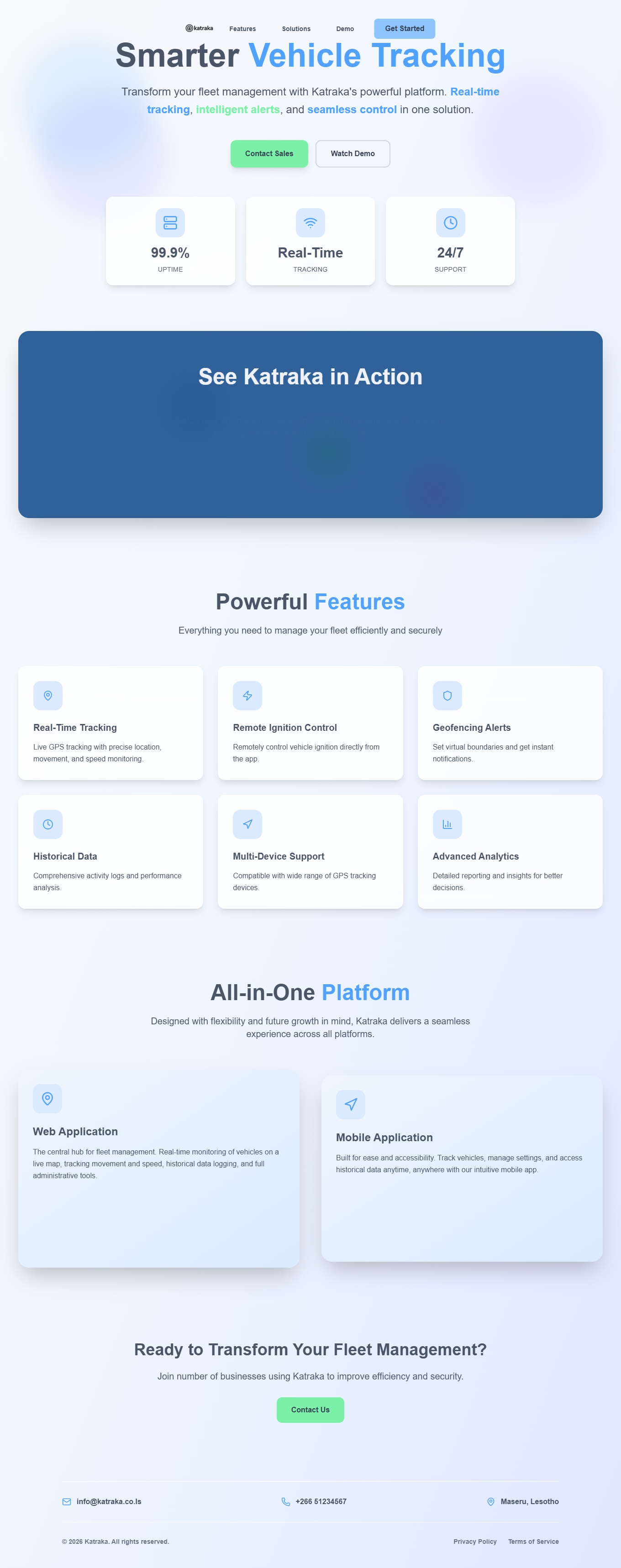 Katraka vehicle tracking platform preview