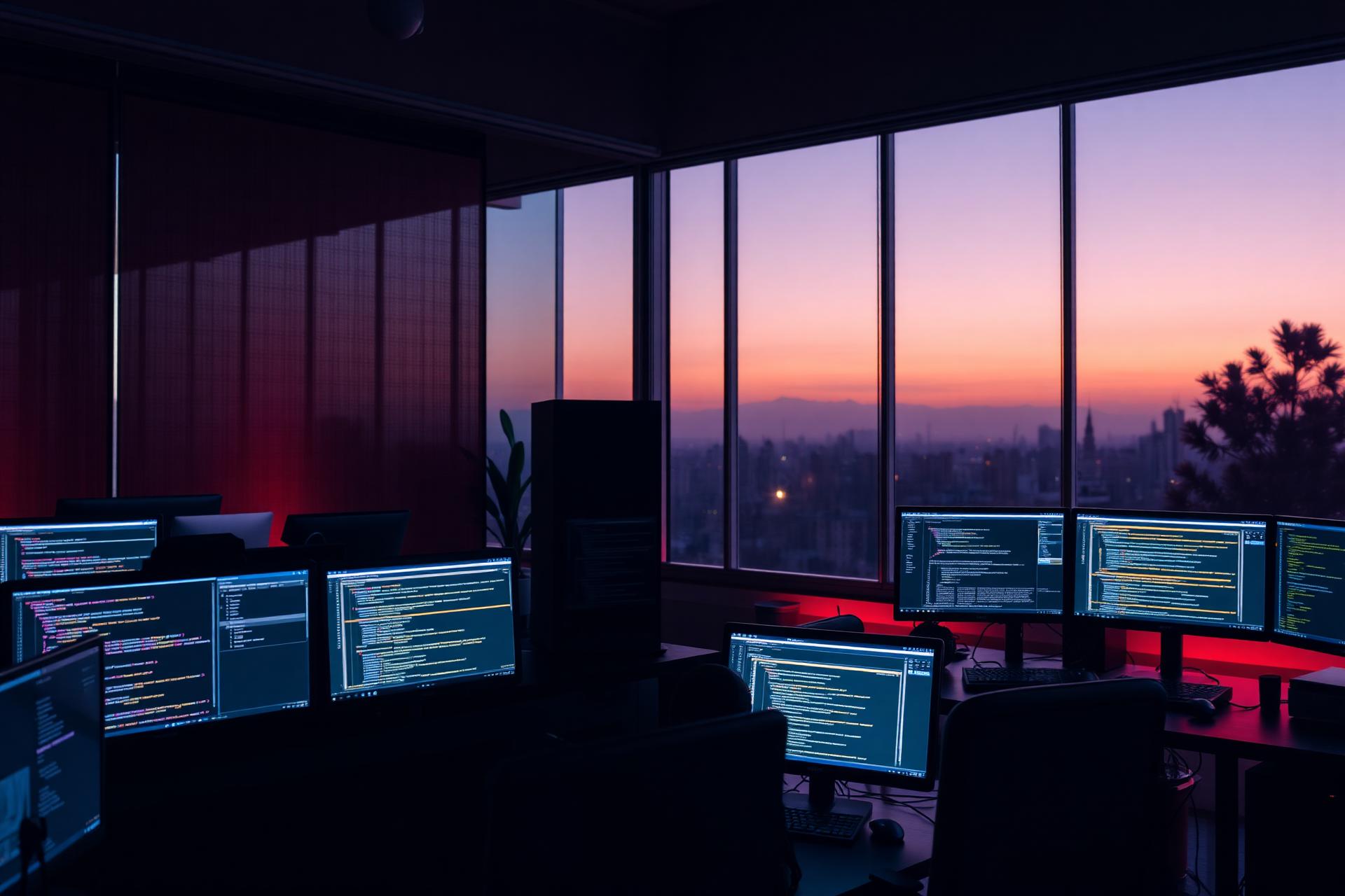 Africa Code Foundry studio at dusk