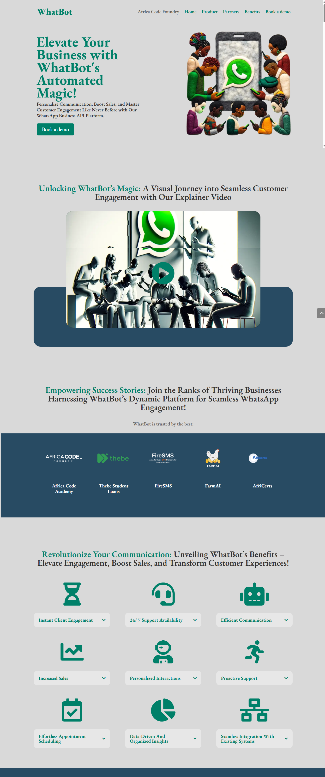 WhatBot marketing site preview